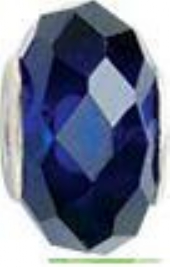 OUTLET Glazen facetkraal pandora met zilveren kern, saffier, 3 stuks kopen?