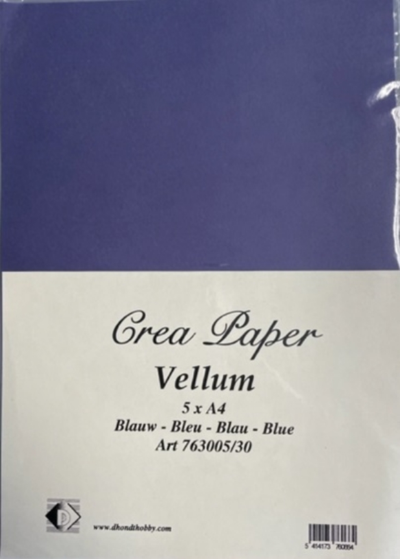 OUTLET Vellum papier, A4, blauw, 5 vel kopen?