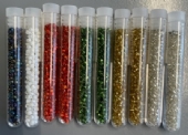 OUTLET Glazen kraaltjes/ rocailles assortiment kerst, 3mm (8/0), 10 buisjes a 6 gram kopen?