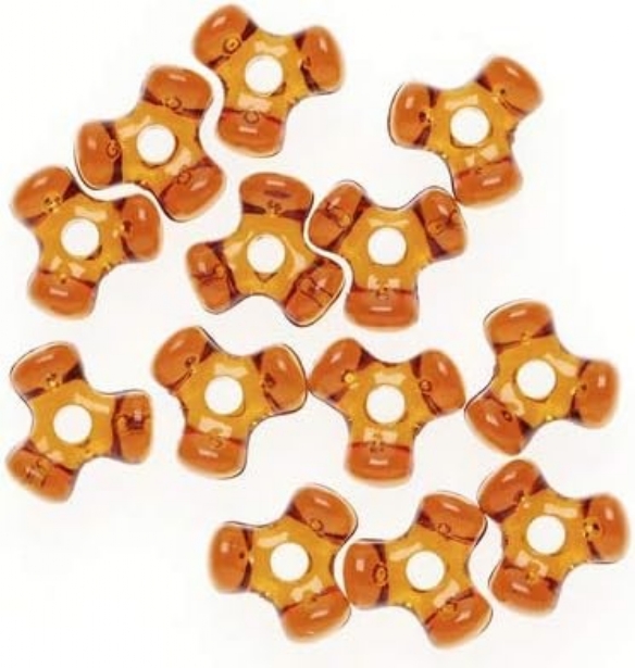 OUTLET Tri kralen 10 mm, 500 stuks, bruin transparant kopen?
