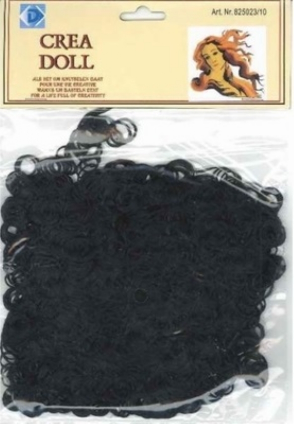 OUTLET Krulhaar, glanzend zwart, 10 gram kopen?