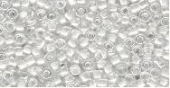 OUTLET Glazen kraaltjes/borduurkraaltjes/rocailles inside colour , 2 mm (11/0),  6 gram , wit kopen?