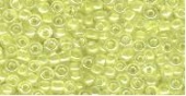 OUTLET Glazen kraaltjes/borduurkraaltjes/rocailles inside colour, 2 mm (11/0),  6 gram , geel kopen?