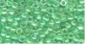 OUTLET Glazen kraaltjes/borduurkraaltjes/rocailles inside colour, 2 mm (11/0),  6 gram , groen kopen?
