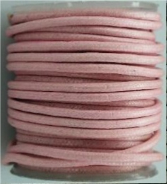 OUTLET Katoenen waskoord / waxkoord, 2mm, 10 meter, roze kopen?