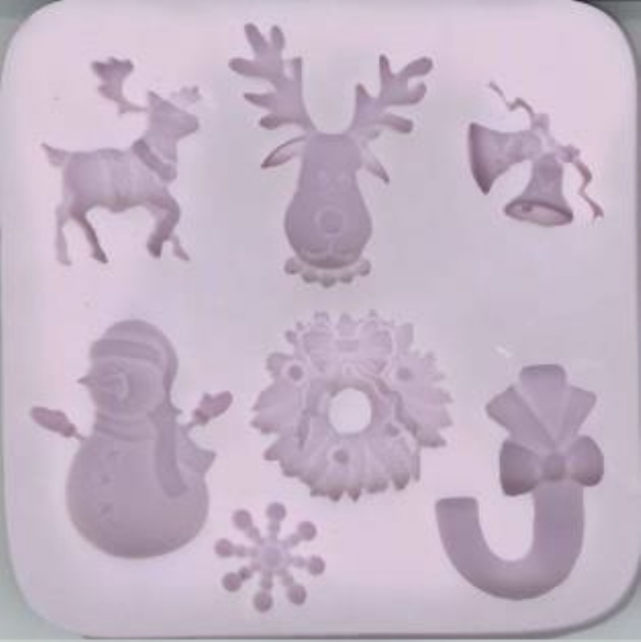 OUTLET Siliconen mal / siliconen vorm, kerst, 8 x 8 cm  kopen?