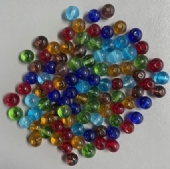 OUTLET Transparante glaskralen rond, 6 mm, 100 stuks, assortiment kopen?