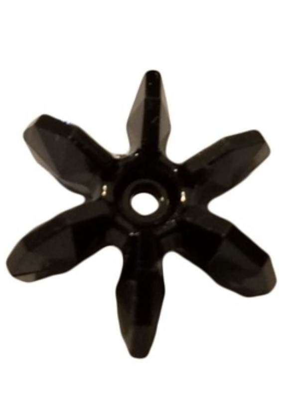 OUTLET Kunststof kralen sunburst, 18 mm, 100 stuks, zwart kopen?