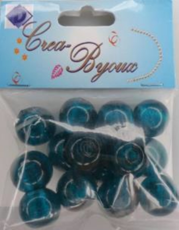 OUTLET Ronde glaskralen 15mm, 14 stuks, turquoise kopen?