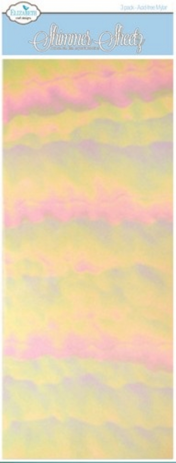 OUTLET Elizabeth - mylar shimmer sheetz folie, 12.5 x 30.5 cm, 3 vel, Light pink iris kopen?