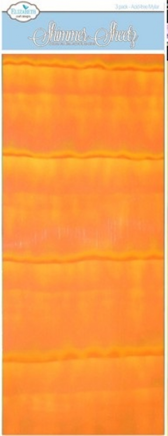 OUTLET Elizabeth - mylar shimmer sheetz folie, 12.5 x 30.5 cm, 3 vel, orange iris kopen?