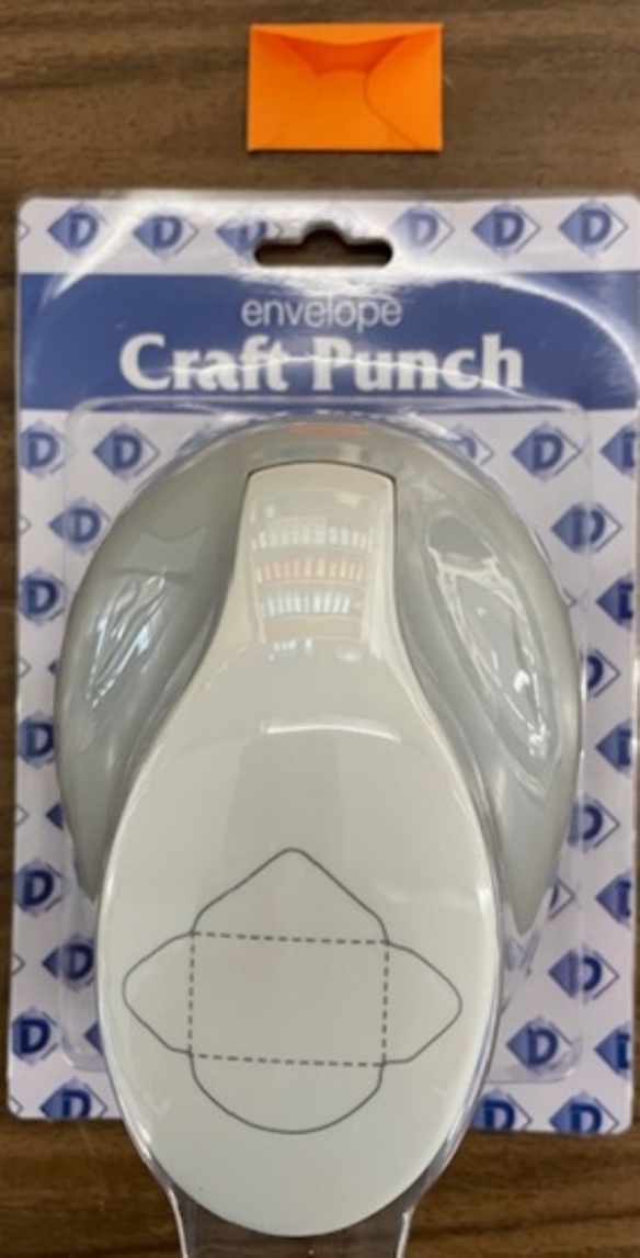 OUTLET Figuurpons / papierpons envelop, 4 x 2.5 cm rechthoek kopen?