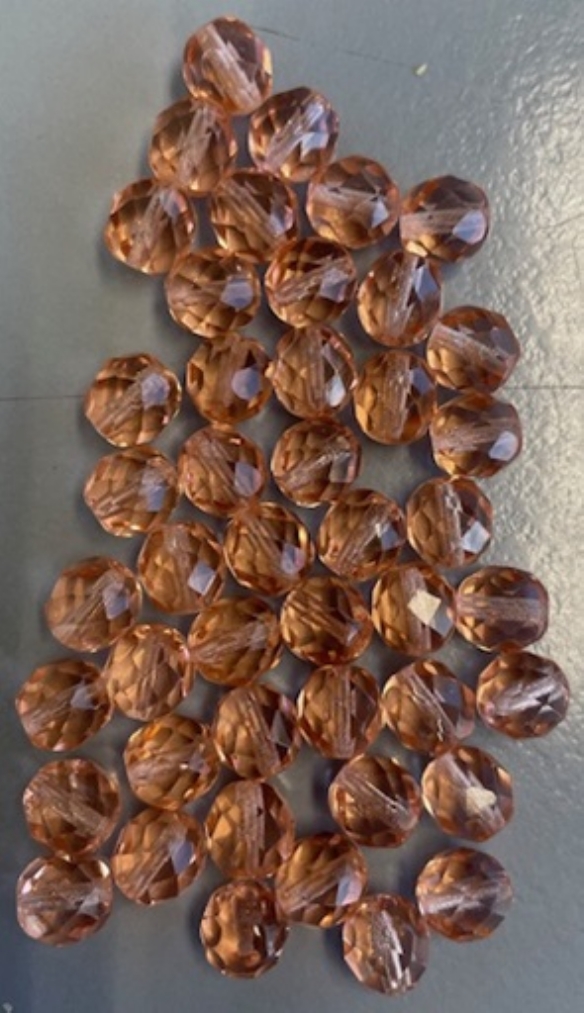 OUTLET glazen facetkralen 8mm, 45 stuks, zalm kopen?