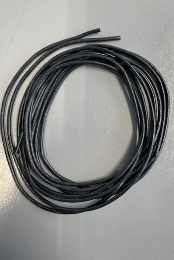 OUTLET Ronde leerveters, 2 mm, 2 x 1 meter, marineblauw kopen?