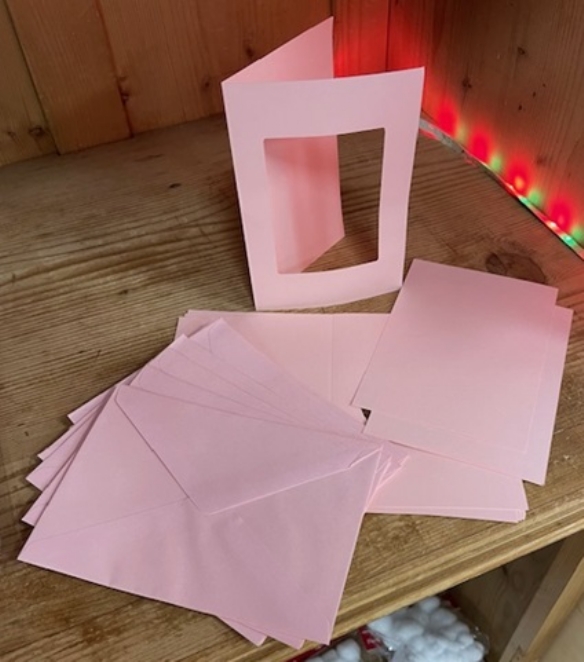 OUTLET Wenskaarten passepartout rechthoek 6 st, roze kopen?