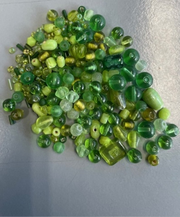 OUTLET glaskralen, mix, 40 gram, groen kopen?