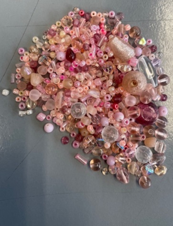 OUTLET glaskralen, mix, 40 gram, roze kopen?