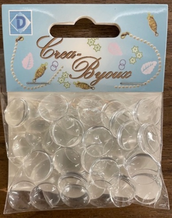 OUTLET Glazen cabochons / plakstenen, transparant, rond, 14mm, 40 stuks kopen?