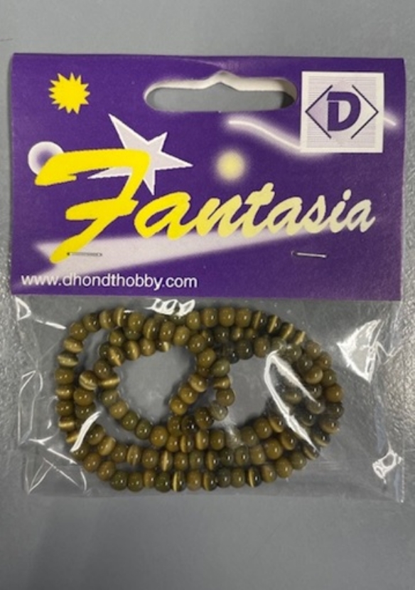 OUTLET Glaskralen ketting kattenoog, 4mm, groen, 40 cm kopen?