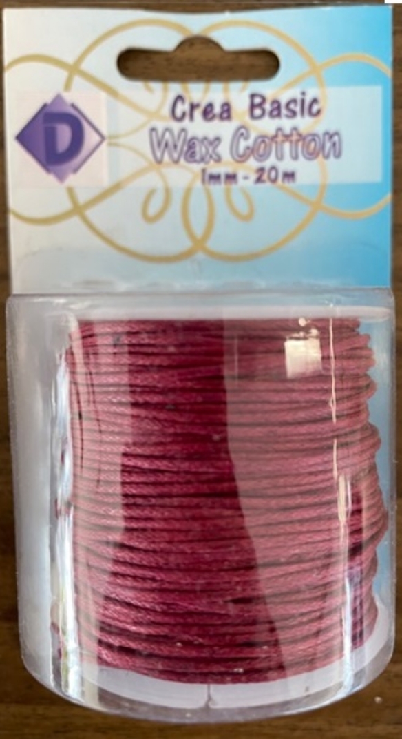 OUTLET Katoenen waskoord / waxkoord, 1mm, 20 meter, bordeaux kopen?