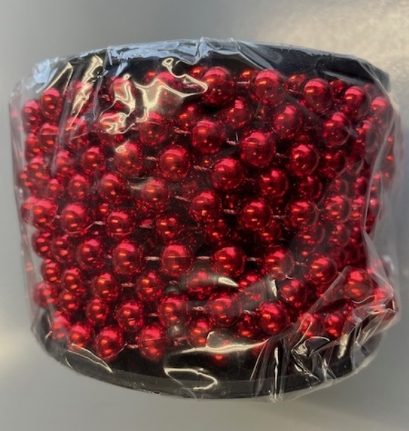 OUTLET Parelketting 8mm x 10 meter, rood kopen?