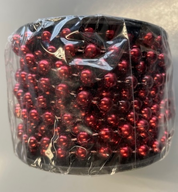 OUTLET Parelketting 8mm x 10 meter, bordeaux kopen?