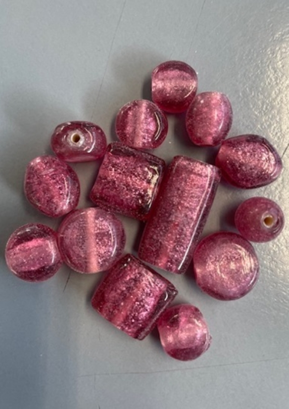 OUTLET Glaskralen mix, 25 gram, fuchsia kopen?