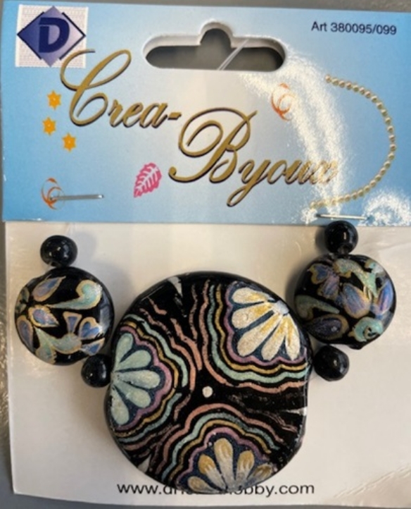 OUTLET Luxe kettinghanger van glas, disc, bloemen kopen?