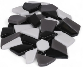Fantasy glasmozaiek, polygonaal, 200 gr, grijs mix kopen?