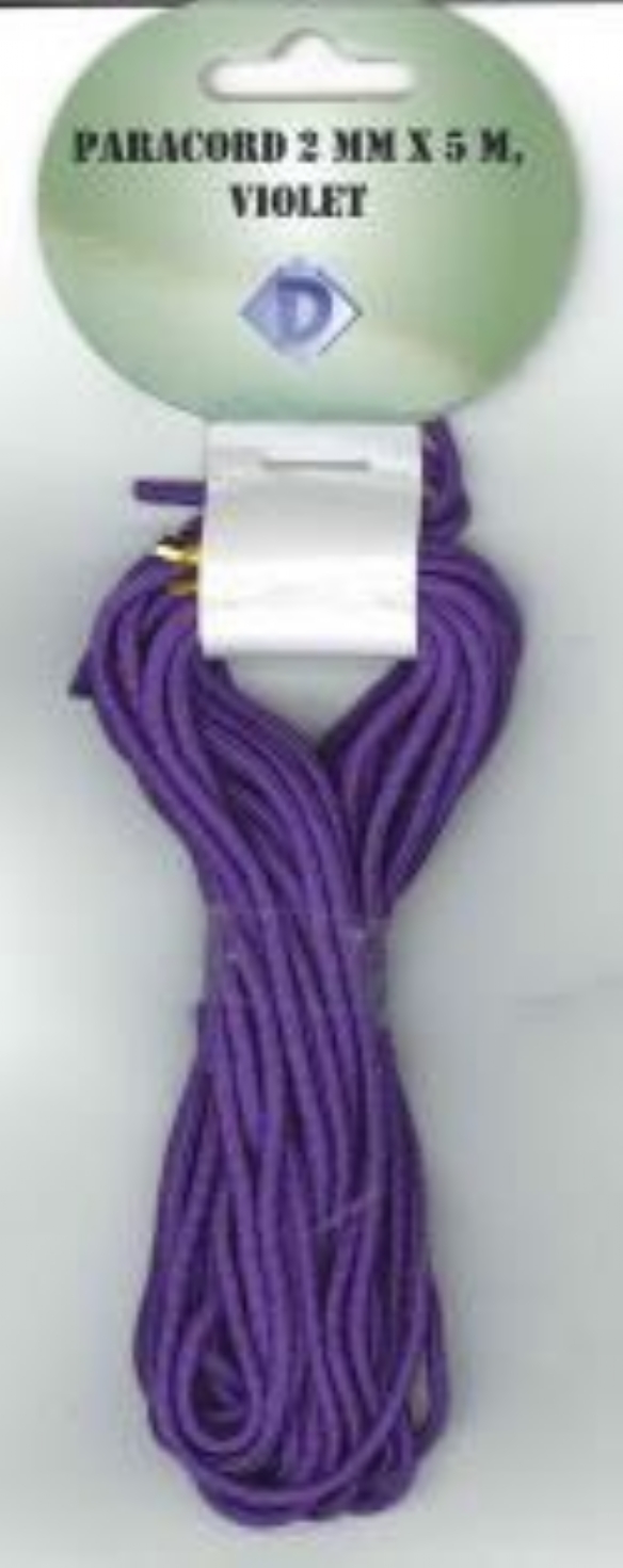 OUTLET Paracord / koord / touw, 2 mm, 5 meter, paars kopen?
