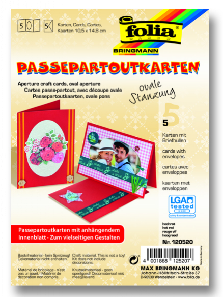 Wenskaarten passepartout ovaal 5st kerstrood kopen?