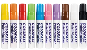 Colorall paintmarkers giant blokpunt (2-15 mm), assortiment 10 st