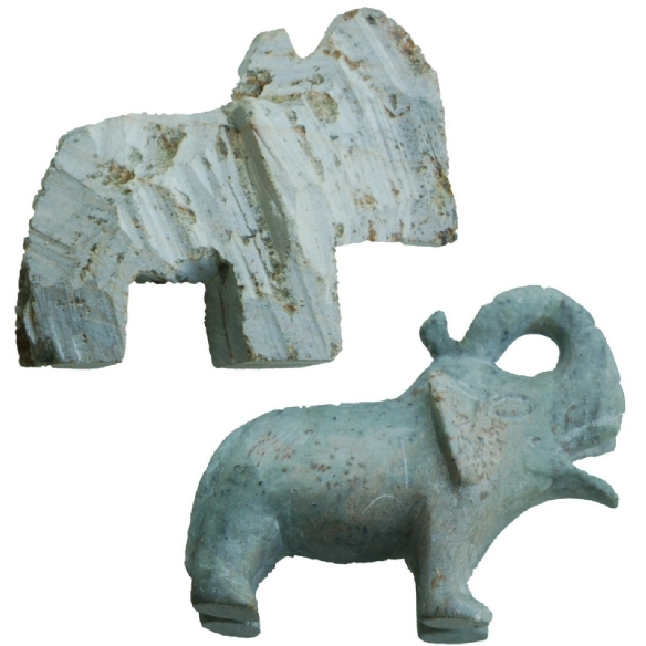 Braziliaans speksteen/zeepsteen sculptuur, 10 cm, olifant kopen?