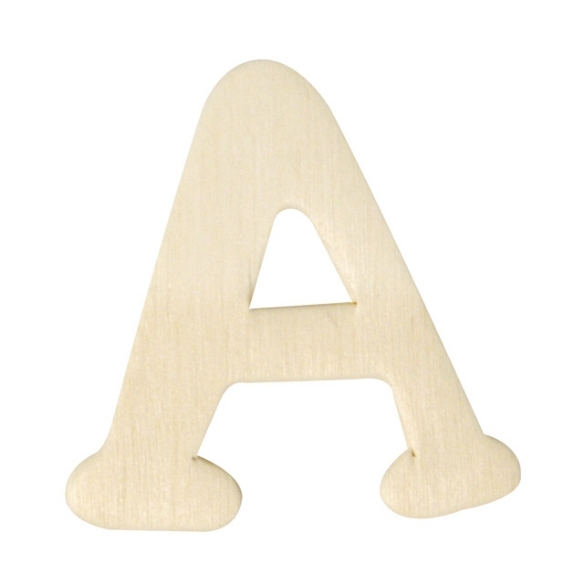 Houten letter, hoogte 4 cm, dikte 2 mm, A kopen?