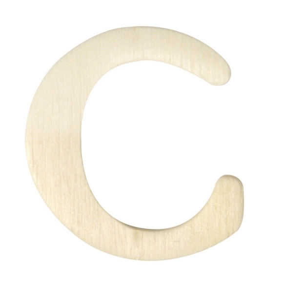 Houten letter, hoogte 4 cm, dikte 2 mm, C kopen?