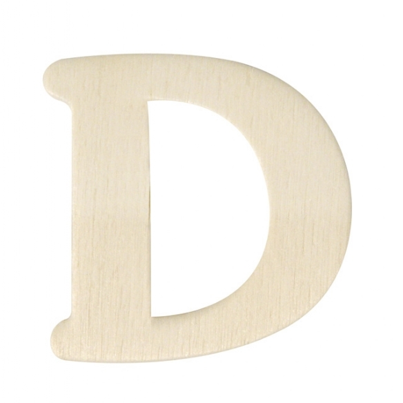 Houten letter, hoogte 4 cm, dikte 2 mm, D kopen?