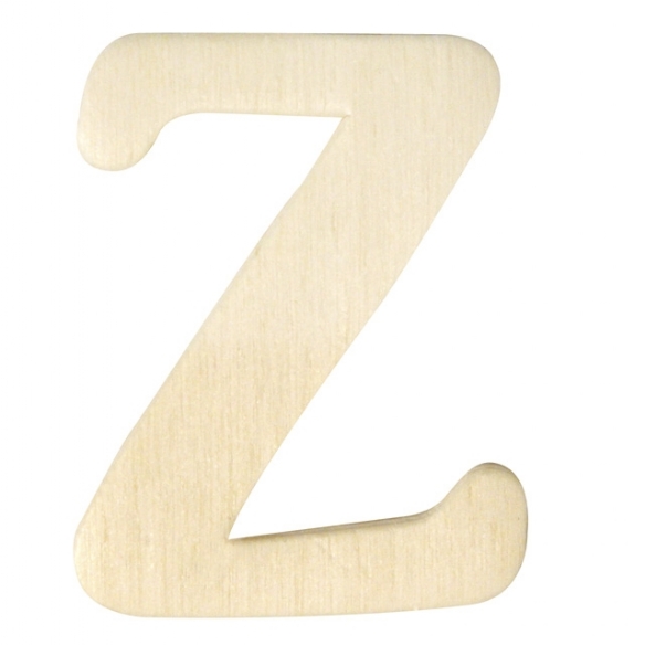 Houten letter, hoogte 4 cm, dikte 2 mm, Z