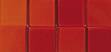 Acrylmozaiek transparant, 50 gram, 10x10mm, roodtinten