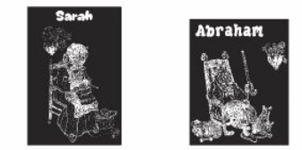 Krasfolie / Kraskaarten,  2 platen, 24x30cm, Sarah en Abraham kopen?