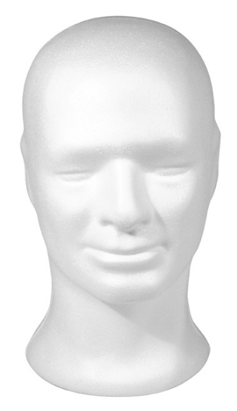 Styropor Mannenhoofd/piepschuim mannenhoofd/tempex mannenhoofd, 33 cm kopen?