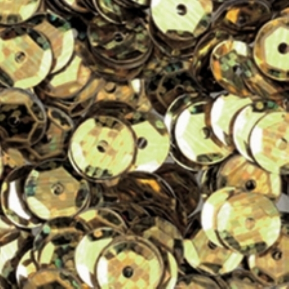 Cuvettes/pailletten/lovertjes, 6 mm, 500 stuks, goud holografisch