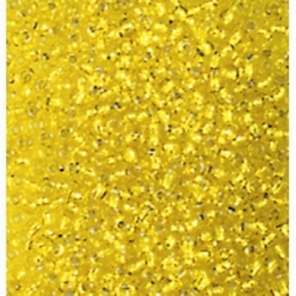 Glazen kraaltjes/borduurkraaltjes/rocailles met zilveren kern, 3,5 mm, 100 gram, geel kopen?