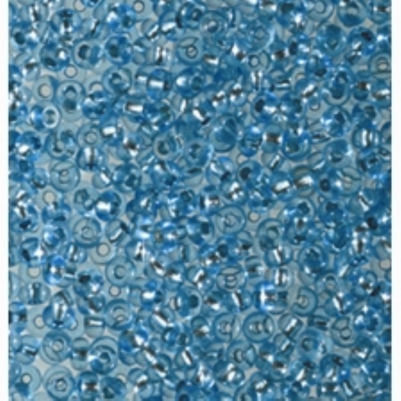 Glazen kraaltjes/borduurkraaltjes/rocailles met zilveren kern, 3,5 mm, 100 gram, azuurblauw kopen?
