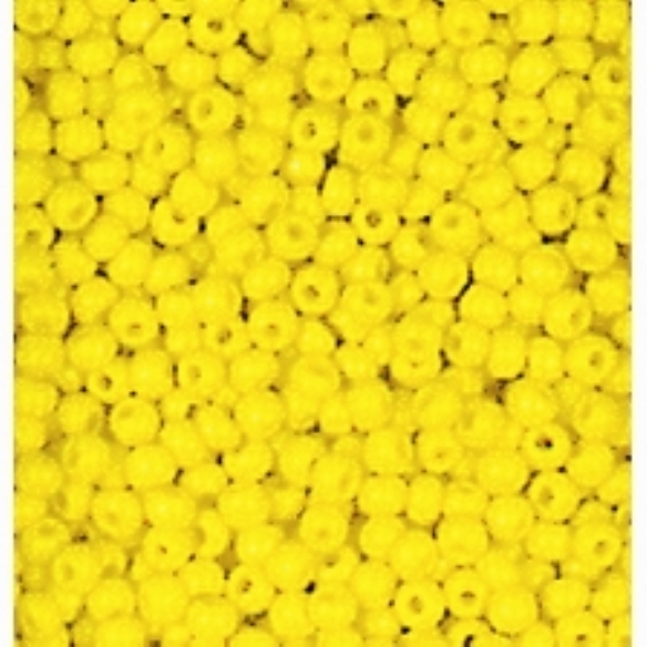 Glazen kraaltjes/borduurkraaltjes/rocailles, 3,5 mm, 100 gram, opaak, geel kopen?
