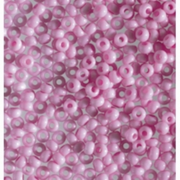 Glazen kraaltjes/borduurkraaltjes/rocailles, 3,5 mm, 100 gram, opaak, roze kopen?