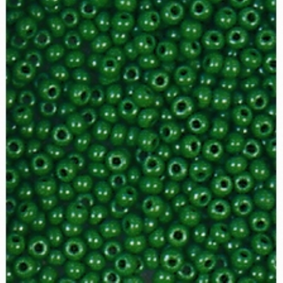 Glazen kraaltjes/borduurkraaltjes/rocailles, 3,5 mm, 100 gram, opaak, groen kopen?