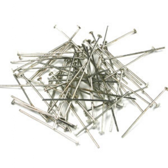 NIetstiften/head pins, 45mm, 100 stuks, zilver kopen?