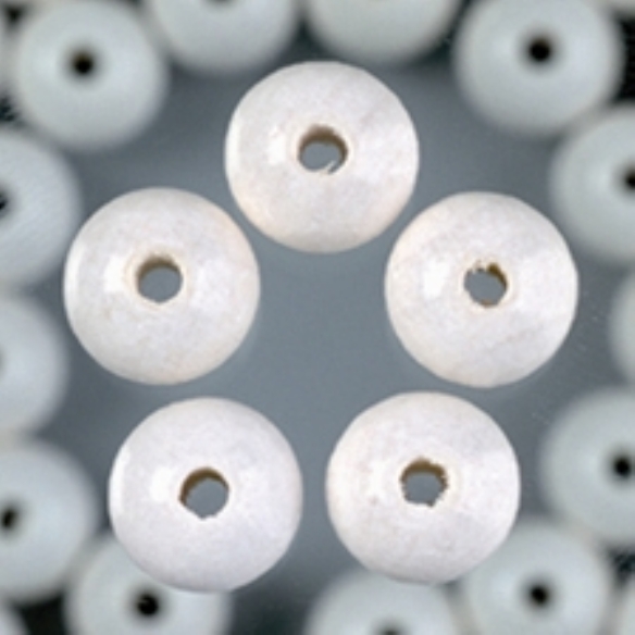 Houten kralen, rond, 4 mm, 150 stuks, wit