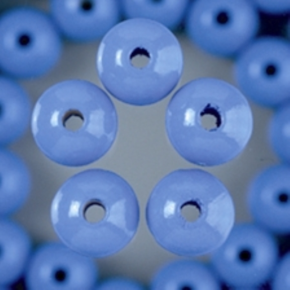 Houten kralen, rond, 6 mm, 110 stuks, lichtblauw