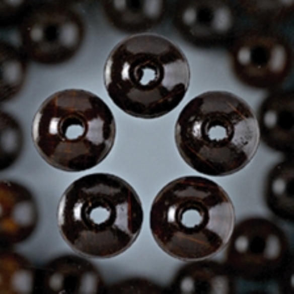 Houten kralen, rond, 6 mm, 110 stuks, bruin